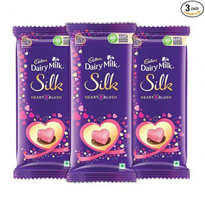 Cadbury Dairy Milk Silk Valentines Heart Blush 150g- Pack of 3