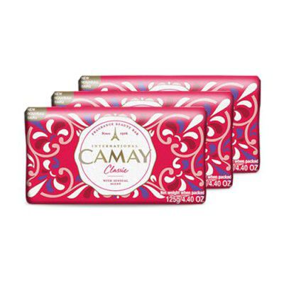 Camay Classic International Beauty Soap with Carnations 