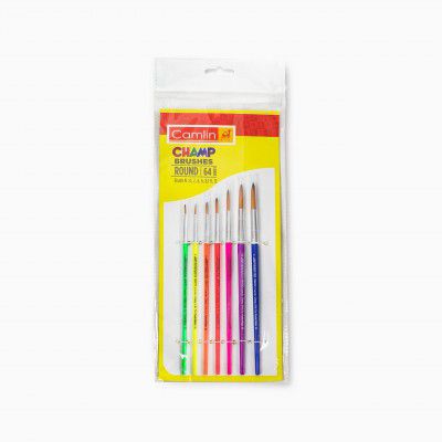 Camlin Champ Round Brush Set - Pack of 7 (Multicolor)