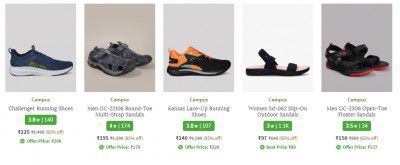 Big Loot | Campus Footwear at FLAT 85% OFF