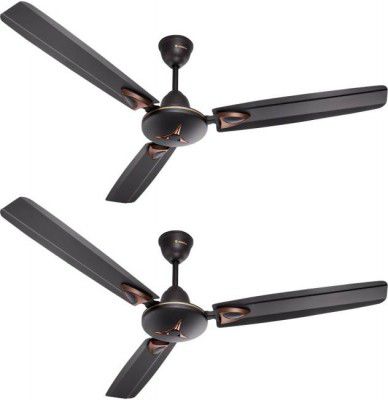 Candes Star 3 Star 1200 mm Ultra High Speed 3 Blade Ceiling Fan (Coffee Brown, Pack of 2)