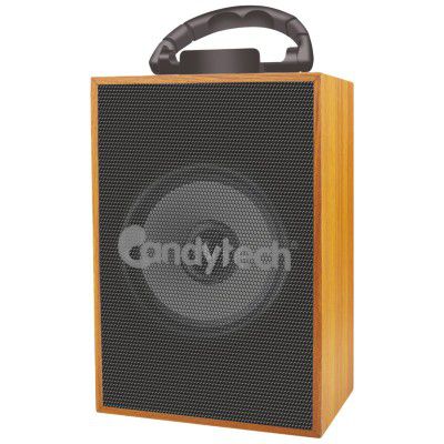 Candytech Beatbox 5W Portable Bluetooth Speaker (6 To 8 Hours of Playtime, Wooden Black)