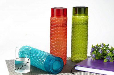 CAPITAL Plastic Water Bottle Bubble/Diamond Design Combo Pack 1000ml (bubble set of 3)