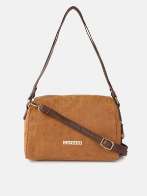 Caprese Brown Solid Shoulder Bag