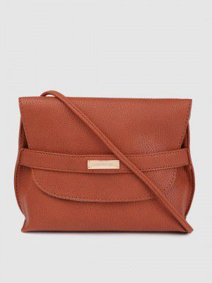 Caprese Brown Solid Sling Bag