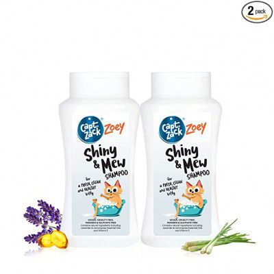 Captain Zack Zoey Shiny & Mew Sulphate Free Cat Shampoo 50 ml | Pack of 2