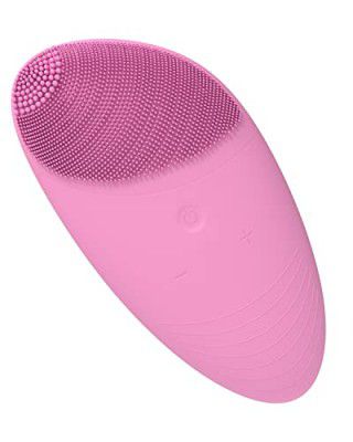 CARESMITH Battery Powered Sonic Massager Brush for Facial Cleansing (Pink Taffy)