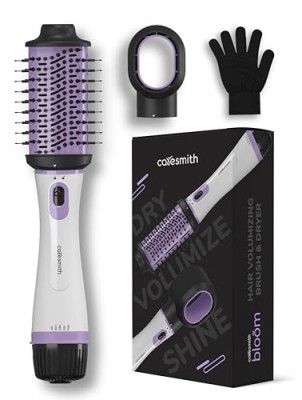 Caresmith Bloom 2 in 1 Hair Volumizer Brush + Hair Dryer | 1200 W Powerful Motor with Ceramic Coated Hair Dryer Brush | All-in-one Hair Dryer and Straightener Combo to Straighten, Dry & Volumize your 