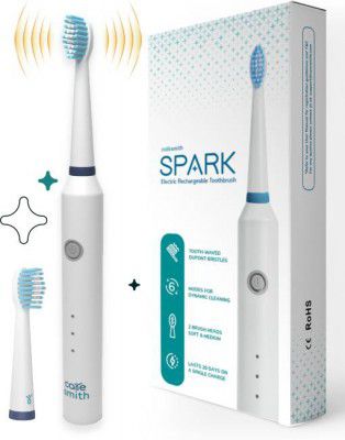 caresmith SPARK Electric Rechargeable Toothbrush | 6 Operational Modes Electric Toothbrush (White)