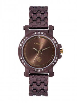 Carlton london Analog Brown Dial Women's Watch-CL009BBRB