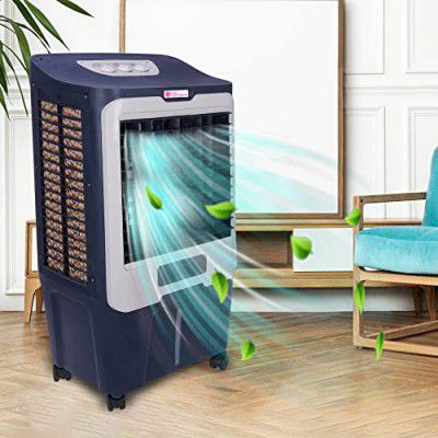 Casa Copenhagen RRS07 Collection, 55 L Personal Air Cooler with Anti Bacterial Honeycomb Pads, 3rd Turbo Fan, 3-Speed Control- Blue Berry & White Berry