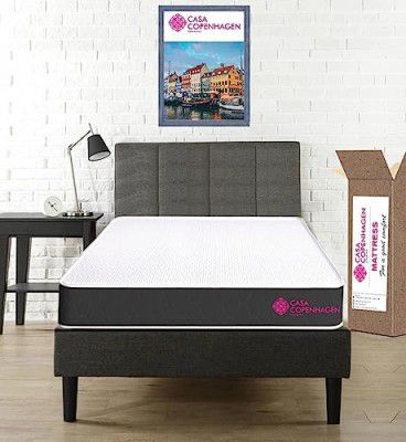 Casa Copenhagen,19.8 Collection Dual Memory Foam 5-Inch Single Size Premium Mattress 7 years warranty - 72x36x5 Inches - Dark Midnight Grey