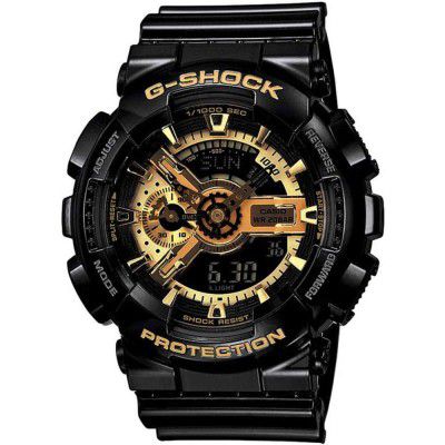 Casio Men's G-Shock X-Large Skeleton Gold Dial Analog-Digital Watch -GA110GB-1