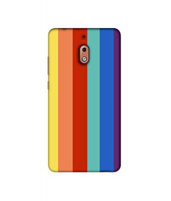 Casotec Rainbow Colors Design 3D Printed Hard Back Case Cover for Nokia 2.1