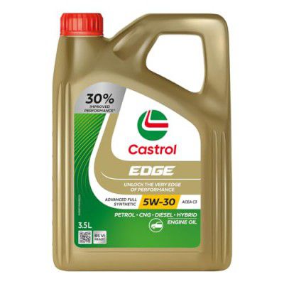 Castrol EDGE 5W-30 Advanced Full Synthetic Engine Oil | Power Boost Technology | Get More Power & Acceleration | For Petrol, Diesel, CNG & Hybrid Cars | 3.5L