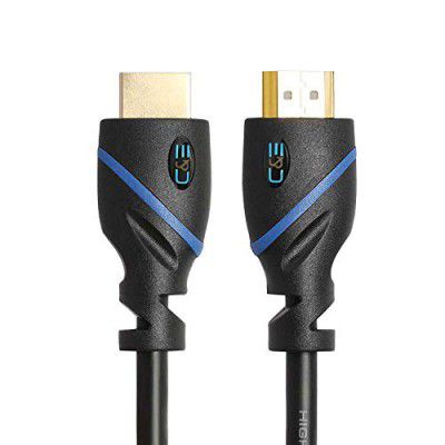 C&E 4K HDMI Cable Male to Female (3 feet/0.9 Meters) High Speed 10.2Gbps HDMI Cable – 4K HDR, 3D, 2160P, 1080P, Ethernet – 30AWG PVC HDMI Cord – Audio Return(ARC) Compatible HD TV, Blu-ray, Fire TV