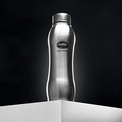 CELLO Aqua Pro Stainless Steel Water Bottle, 1000 ml, Set of 1, Silver