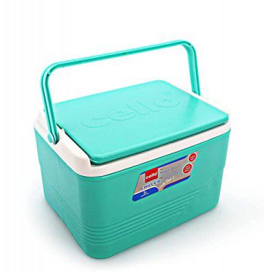 Cello Chiller Ice Box | Standard Size for Travel Party Bar Ice Cubes | Cold Drinks | Medical Purpose | 3 Litre, Green