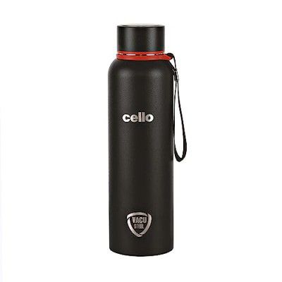 Cello Duro Tuff Steel Stainless Series Kent Flask, 900ml Black