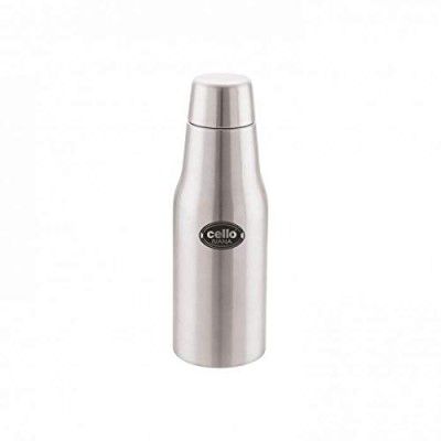 Cello Ivana Stainless Steel Double Walled Water Bottle, Hot and Cold, 900ml, 1 Unit, Silver