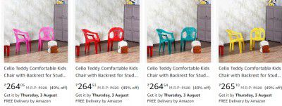 Cello Kids Chair Starts ₹264