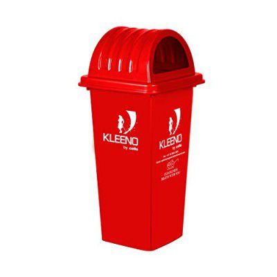 Cello Kleeno Dome Lid Plastic Garbage Dustbin Bucket 110 LTR - Red