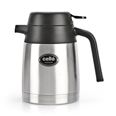 Cello Magnum Stainless Steel Double Walled Carafe, Insulated, 800ml, 1 Unit, Black