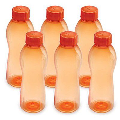 Cello Maxis PET Bottle Set 1 Litre Set of 6 Orange