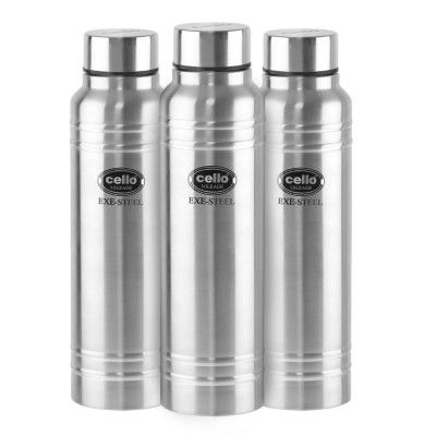 Cello Mileage Stainless Steel Water Bottle, Set of 3