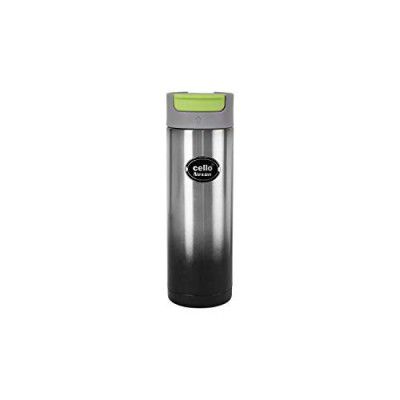 Cello Nexon Stainless Steel Double Walled Water Bottle, Hot and Cold, 550ml, 1 Unit, Black