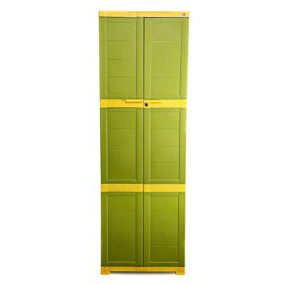 Cello Novelty Large Plastic Cupboard with lock(Green and Yellow)