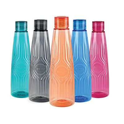 Cello Pacific Plastic Water Bottle, Set of 2, 1000ML, Color May Vary