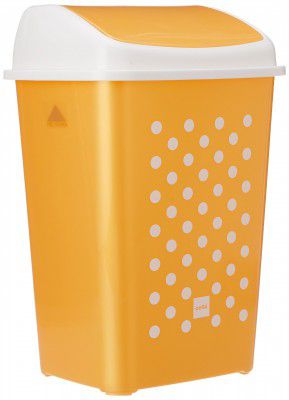 Cello Plastic Fusion Swing Dustbin, 10 Litre, Orange, 1 Unit