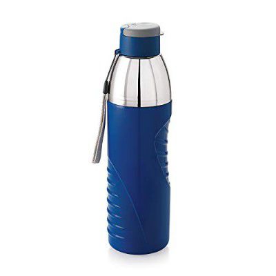 Cello Plastic Puro Gliss Insulated Water Bottle, 900 ml, Blue