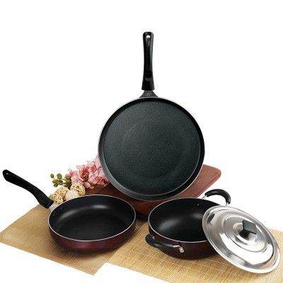 Cello Prima Solitaire Series Non Stick 3Pc Cookware Set Gas Stove Compatible only