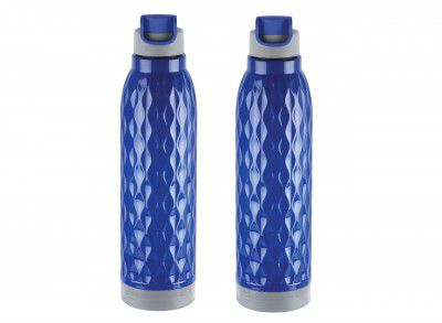 CELLO Puro Wave 900 Water Bottle | Set of 2 | 690ml, Dark Blue