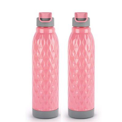 CELLO Puro Wave 900 Water Bottle | Set of 2 | 690ml, Pink