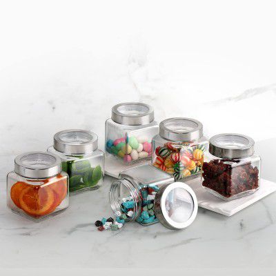 Cello Qube Fresh Storage Jar, Set of 6 (580mlx6)