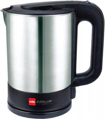 cello Quick Boil 800 Electric Kettle (1.7 L, Silver & Black)