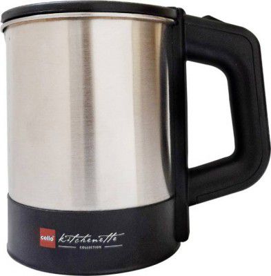 cello Quick Boil - 900_ Electric Kettle (1 L, Silver, Black)