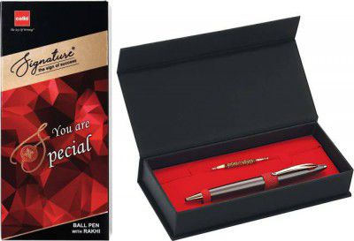 Cello Signature Designer CEL1010449 Silver Pen Set  (1 Pen with Rakhi)