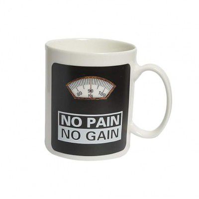 Ceramic Colour Changing No Pain No Gain Tea Coffee Mug for Best Travel Coffee Mug (300ml)