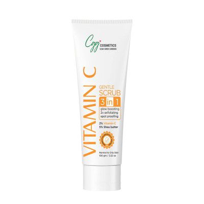 CGG Cosmetics Vitamin C Gentle Face Scrub 3 in 1 Glow Boosting 2x Exfoliating Spot Proofing for All Skin Types - 100 gm