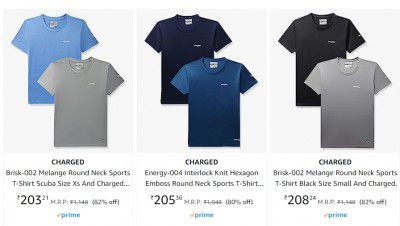 Charged Sports T-shirts at Minimum 70% off