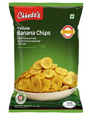 Chhedas - Yellow Banana Chips - Banana Wafers - Crispy Chips - Tasty Yummy Snacks - 300 Gm Pack of 1