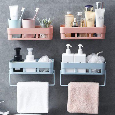 Chillyfit 2 Pack Bathroom Rack, Bathroom Shelf Organizer, Wall Mounted Shelf Storage Racks Set