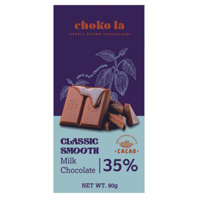 Chokola 35% Classic Smooth Milk Chocolate Bar 80 Gram