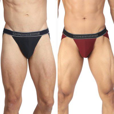 Chromozome Men's Cotton Modern Regular Fit Brief (Pack of 2) (TD 31_Assorted_S)