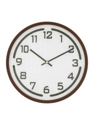 CHRONIKLE Elegant Round Plastic Case English Numbers Marble Finish Dial Analog Wall Clock for Living Room Home Decoration Gifts (Size: 30 x 4 x 30 CM | Weight: 690 Gram | Color: Cola)