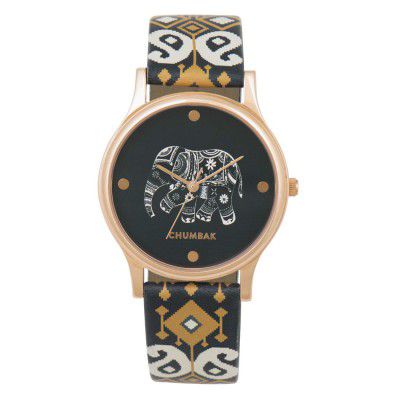 Chumbak Teal Paisley Elephant Women's Wrist Watch - Dark Green